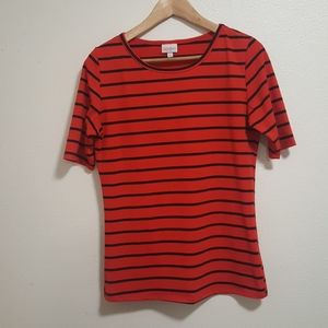 Lularoe Gigi red and black stripe